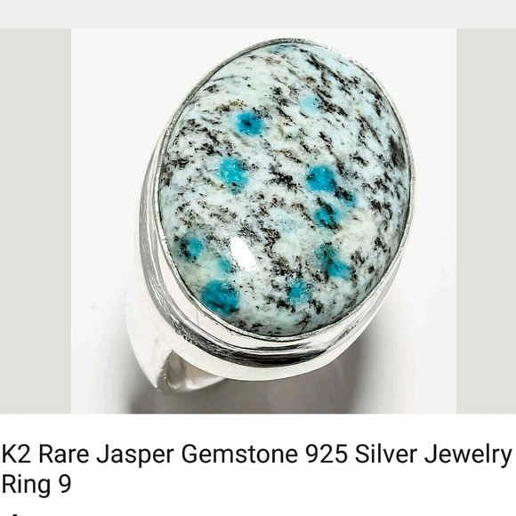 Jewelry - 🆕 NWT RARE Large Jasper Gemstone 925 Silver Ring